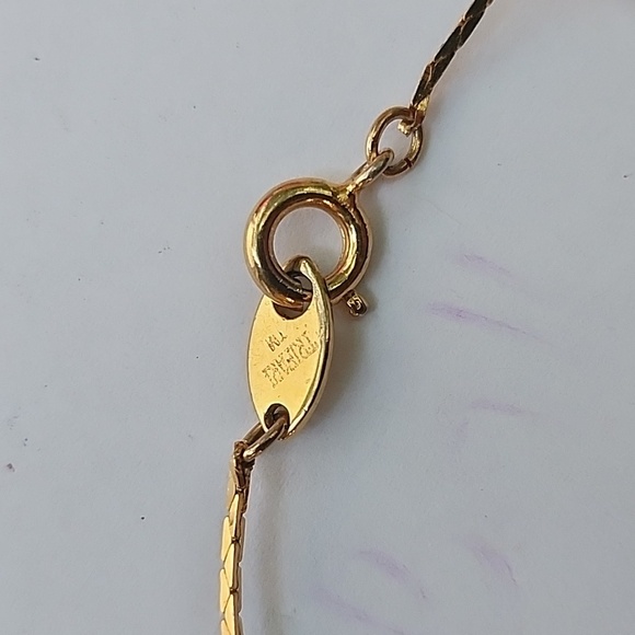 Trifari TM heart bead bracelet 6.5 inches gold-plated #14 - Picture 4 of 4